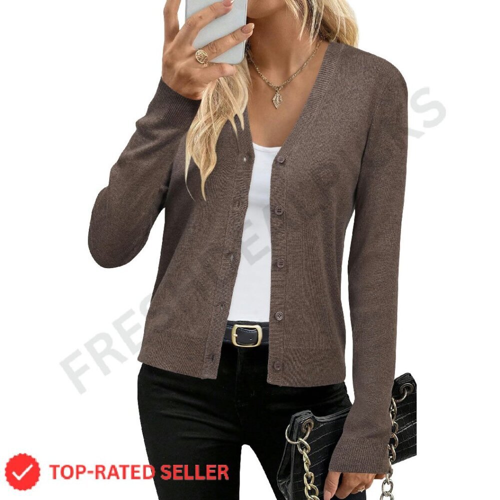 Wool Blend Cardigan Sweater Business Casual Chic Minimal Elegant Tops